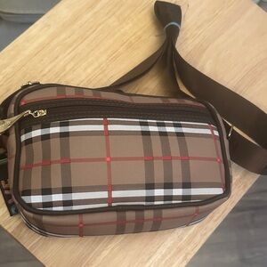 Brand new Fashion  Stylish Brown Plaid women’s bag